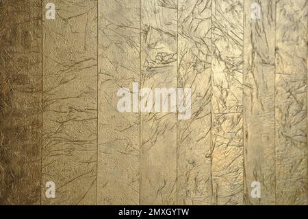 Golden line background. Vector seamless pattern with diagonal lines. Monochrome urban art texture. Gold gradient effect, ripple surface.Abstract gold Stock Photo