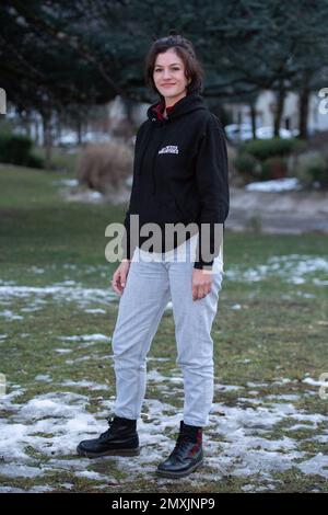 Chloe Chaudoye attending a Photocall during the 25th Luchon TV Festival (Festival TV de Luchon) in Luchon, France on February 03, 2023. Photo by Aurore Marechal/ABACAPRESS.COM Credit: Abaca Press/Alamy Live News Stock Photo