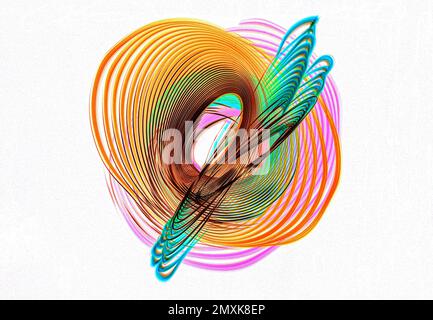 Light background, dark background, abstract figures, long exposure, movement, pendulum photography, Baden-Baden, Baden-Württemberg, Germany, Europe Stock Photo