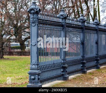 Historic fence at the Moltke Bridge, Berlin, Germany, Europe Stock Photo