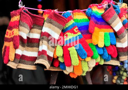 Souvenirs, street vendors, Bhaktapur, Kathmandu, Kathmandu Valley, Nepal, Asia Stock Photo