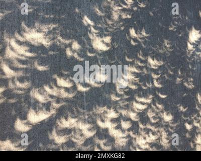 Shadows from the Solar Eclipse 2017 from Nebraska Stock Photo