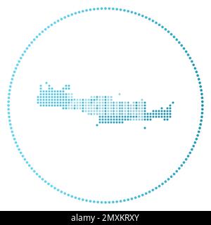 Crete Dot Map. Island Digital Style Shape. Crete vector image. Island ...