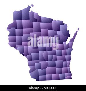 Wisconsin map outline state vector illustration Stock Vector Image ...