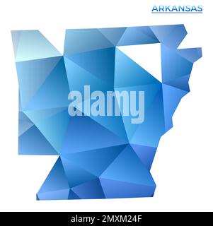 Arkansas map. Geometric style US state outline with counties. Adorable ...