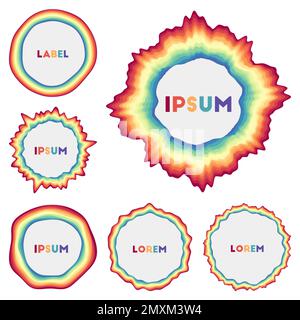 Round banners set. Astonishing circular backgrounds. Amazing vector illustration. Stock Vector