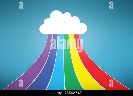 Cloud pride. Conceptual image representing modern cloud computing. Stock Photo