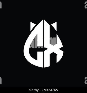 XC Logo monogram drops crown abstract shape vector images design ...