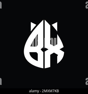 XB Logo monogram drops crown abstract shape vector images design ...