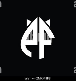 FP Logo monogram drops crown abstract shape vector images design ...