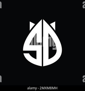 DS Logo monogram drops crown abstract shape vector images design ...