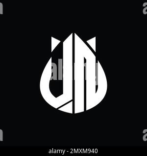 NV Logo monogram drops crown abstract shape vector images design ...