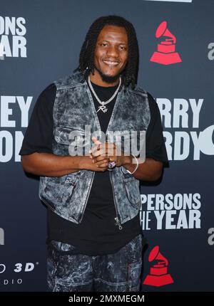 Los Angeles, USA. 03rd Feb, 2023. Pheelz arrives at The Musicares Persons Of The Year Gala held at The Convention Center in Los Angeles, CA on Friday, February 3, 2023. (Photo By Juan Pablo Rico/Sipa USA) Credit: Sipa USA/Alamy Live News Stock Photo