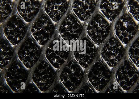 gray fine mesh air conditioner macro photo Stock Photo