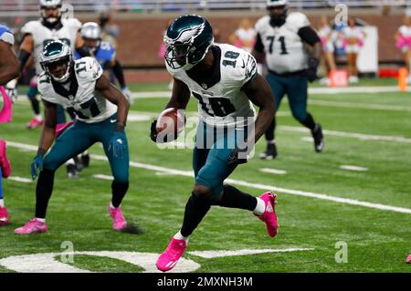 FILE - In this Oct. 30, 2016, file photo, Philadelphia Eagles wide receiver  Dorial Green-Beckham warms up before an NFL football game against the  Dallas Cowboys in Arlington, Texas. Police say the