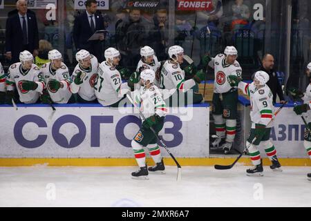Saint Petersburg, Russia. 03rd Feb, 2023. Ak Bars Hockey Club player, Vyacheslav Voynov (No.26) seen in action during the Kontinental Hockey League, regular season KHL 2022 - 2023 between SKA Saint Petersburg and Ak Bars Kazan at the Ice Sports Palace. (Final score; SKA Saint Petersburg 7:4 Ak Bars Kazan) Credit: SOPA Images Limited/Alamy Live News Stock Photo