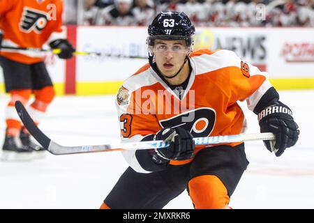 Philadelphia Flyers Travis Konecny in action during the second