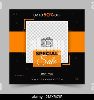 Creative vector for special sale social media post template banner Stock Vector
