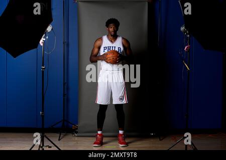 Philadelphia 76ers' De'Anthony Melton poses for a photograph during media  day at the NBA basketball team's practice facility, Monday, Oct. 2, 2023,  in Camden. (AP Photo/Chris Szagola Stock Photo - Alamy