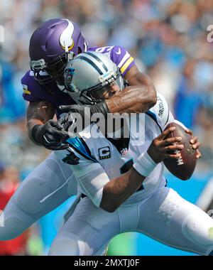 The Minnesota Vikings' Danielle Hunter (99) sackes Arizona Cardinals  quarterback Carson Palmer (3) in the second quarter on Thursday, Dec. 10,  2015, at University of Phoenix Stadium in Glendale, Ariz. (Photo by