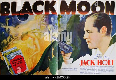 Promotional Artwork for JACK HOLT FAY WRAY and DOROTHY BURGESS in BLACK MOON (released in June 1934) director ROY WILLIAM NEILL) from Studio Year Book for forthcoming 1933 - 1933 Columbia Pictures Stock Photo