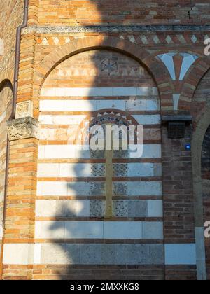 Detail of the facade of the Basilica di Santo Stefano, Bologna Stock Photo