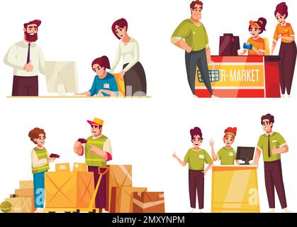 Teenagers First Job Set 13567682 Vector Art at Vecteezy