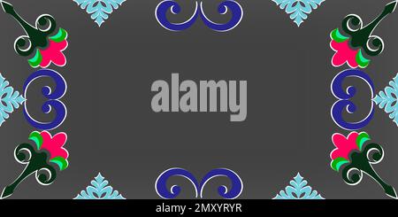 Frame for text with a pattern in Arabic, Asian style. The frame is designed for festive, congratulatory, invitation texts. Stock Vector