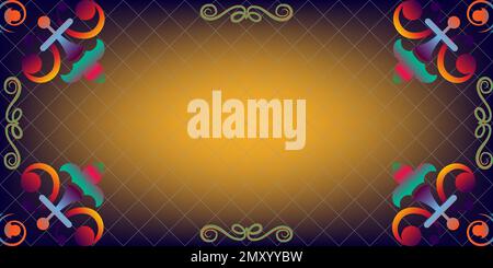 Frame for text with a pattern in Arabic, Asian style. The frame is designed for festive, congratulatory, invitation texts. Stock Vector