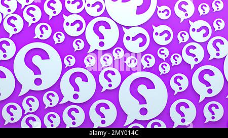 question marks bubble Stock Photo