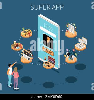 Navigation infographic isometric layout chart Stock Vector Image & Art ...