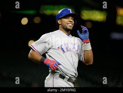 Game-Used Red Jersey - Elvis Andrus - 3/30/19