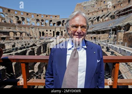 Diego Della Valle is seen at the Tod's fashion show during the Milan  Fashion Week Fall/Winter 2022/2023 on February 25th, 2022 in Milan, Italy.  Photo: Cinzia Camela Stock Photo - Alamy