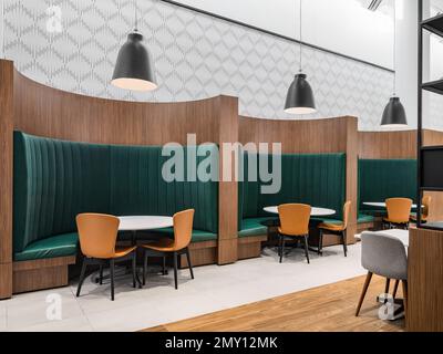Contemporary office building cafe interior Stock Photo