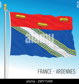 Ardennes regional flag, France, European Union, vector illustration Stock Vector
