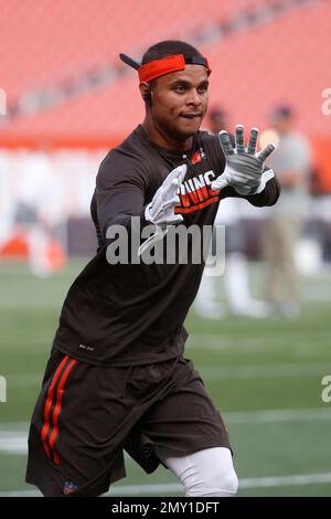 Cleveland Browns free safety Jordan Poyer stands on the field in the second  half of an NFL football game against the Baltimore Ravens, Sunday, Sept.  18, 2016, in Cleveland. (AP Photo/David Richard