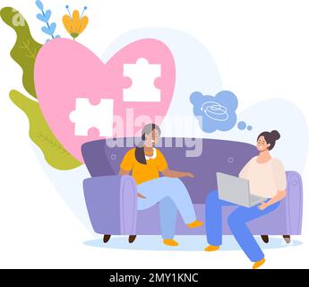 Open mind psychotherapy concept with treatment effect symbols flat vector illustration Stock Vector