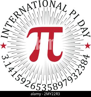 Happy international pi day t-shirt design and template design vector Stock Vector