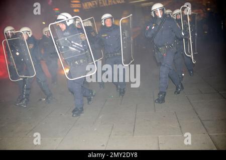 Riot damage during demonstrations against National Front, Ladywood ...