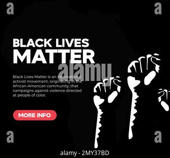 Black lives matter banner post Stock Vector