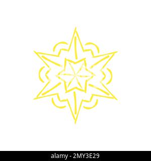 Abstract goldenstar. Vector illustration. Stock Vector