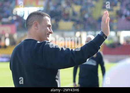 Fabio Cannavaro coach af Benevento Calcio during the Serie B match between Benevento Calcio v Venezia FC at Stadio Ciro Vigorito Stock Photo