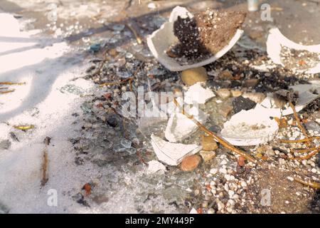 Rooftop Runoff Creates Splash Stock Photo