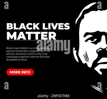 Black lives matter banner post Stock Vector