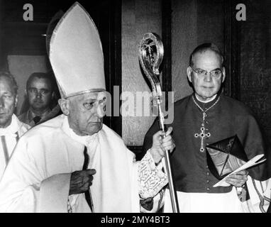 Cardinal Terence Cooke, Archbishop of New York, lying in Repose during ...