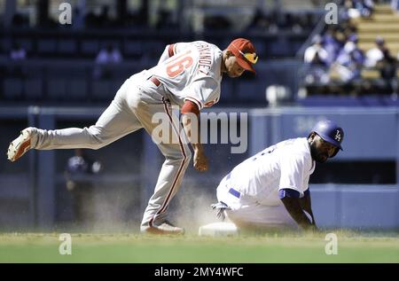 Los Angeles Dodgers' Jimmy Rollins during a baseball game against the St.  Louis Cardinals, Friday, June 5, 2015, in Los Angeles. (AP Photo/Mark J.  Terrill Stock Photo - Alamy