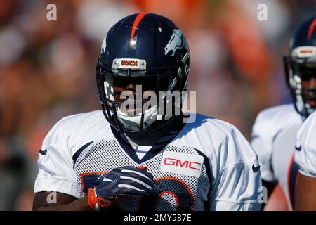 Denver Broncos linebacker Zaire Anderson (47) during the morning session at  the team's NFL training camp Wednesday, Aug. 12, 2015, in Englewood, Colo.  (AP Photo/David Zalubowski Stock Photo - Alamy