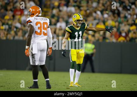 Green Bay Packers cornerback Trevor Ford during an NFL exhibition football  game Saturday, Aug. 15, 2009, in Green Bay, Wis. (AP Photo/Mike Roemer  Stock Photo - Alamy