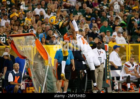 Green Bay Packers cornerback Trevor Ford during an NFL exhibition football  game Saturday, Aug. 15, 2009, in Green Bay, Wis. (AP Photo/Mike Roemer  Stock Photo - Alamy