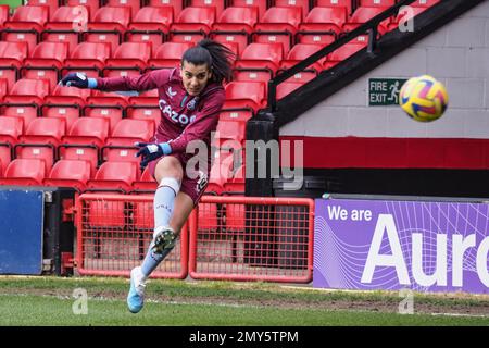 Walsall, UK. 04th Feb, 2023. Walsall, England, February 4th 2023: Kenza Dali (10 Aston Villa) warms up during the Barclays FA Womens Super League match between Aston Villa and Brighton at Bescot Stadium in Walsall, England (Natalie Mincher/SPP) Credit: SPP Sport Press Photo. /Alamy Live News Stock Photo